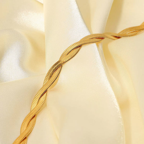 Braided Flat Chain Bracelet